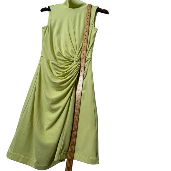 Song of Style Woodrow Mini Dress Small Key Lime Green Jersey Coctail Party Knot - Picture 12 of 12
